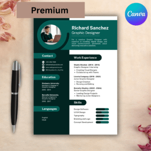 Editable canva Resume Templates